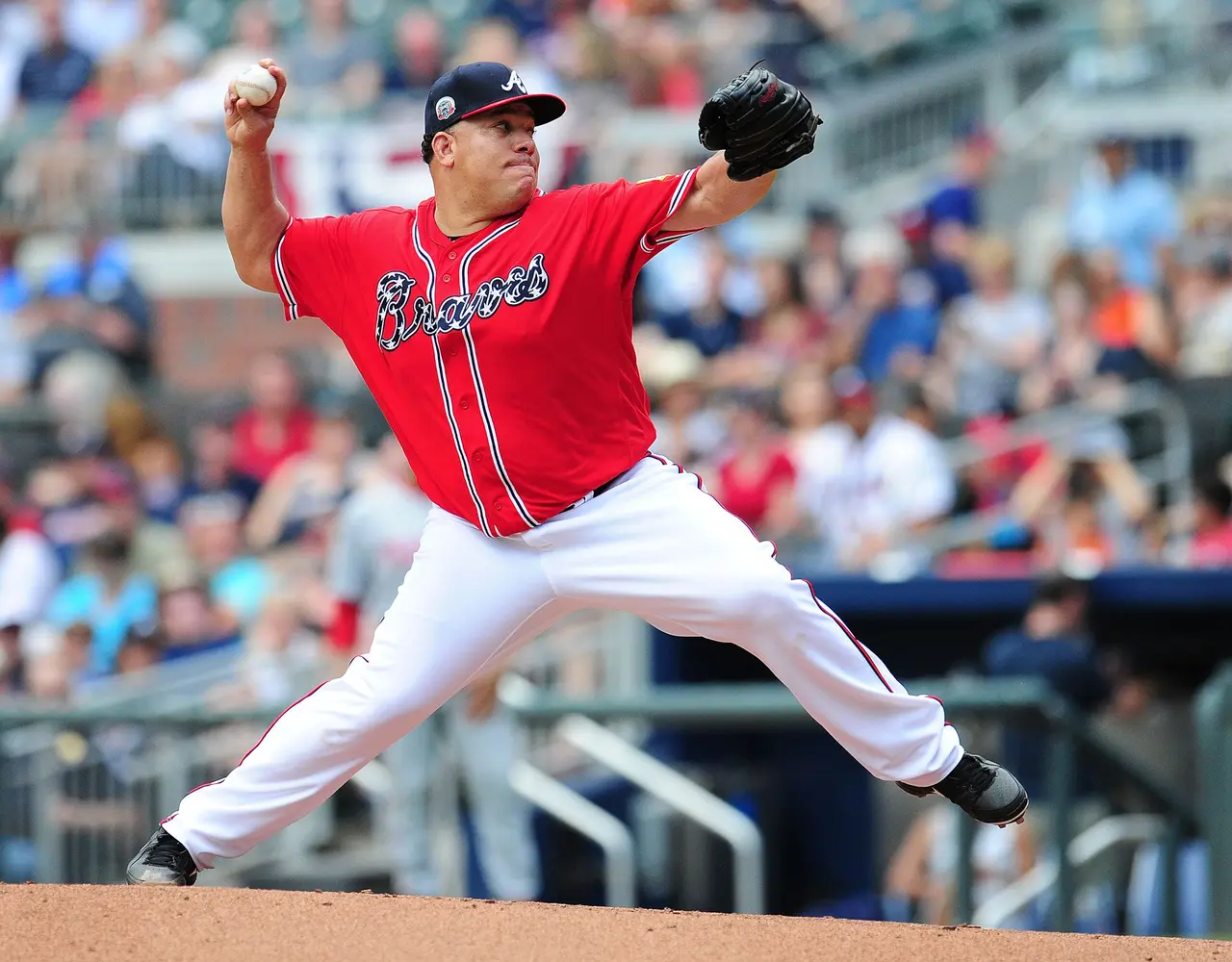 Bartolo Colon in fase di lancio